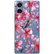 Прозорий чохол BoxFace Sony Xperia 5 V Pink Magnolia