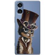Прозорий чохол BoxFace Sony Xperia 5 V Steampunk Cat
