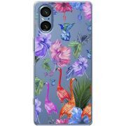 Прозорий чохол BoxFace Sony Xperia 5 V Flamingo
