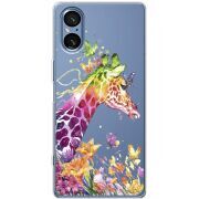 Прозорий чохол BoxFace Sony Xperia 5 V Colorful Giraffe
