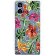 Прозорий чохол BoxFace Sony Xperia 5 V Tropical Flowers
