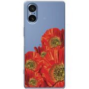 Прозорий чохол BoxFace Sony Xperia 5 V Red Poppies