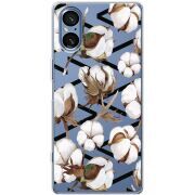 Прозорий чохол BoxFace Sony Xperia 5 V Cotton flowers