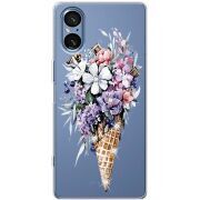 Чохол зі стразами Sony Xperia 5 V Ice Cream Flowers