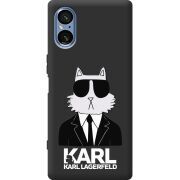 Чорний чохол BoxFace Sony Xperia 5 V Cat in Black