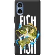 Чорний чохол BoxFace Sony Xperia 5 V Fish