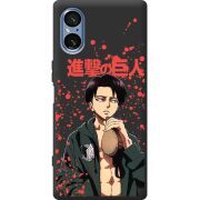 Чорний чохол BoxFace Sony Xperia 5 V Атака Титанов Леви
