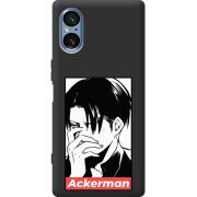 Чорний чохол BoxFace Sony Xperia 5 V Attack On Titan - Ackerman