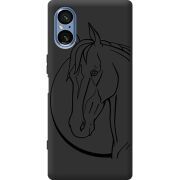 Чорний чохол BoxFace Sony Xperia 5 V Horse