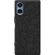 Чорний чохол BoxFace Sony Xperia 5 V Leaves