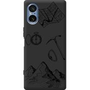 Чорний чохол BoxFace Sony Xperia 5 V Mountains