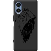 Чорний чохол BoxFace Sony Xperia 5 V Wolf and Raven