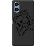 Чорний чохол BoxFace Sony Xperia 5 V Skull and Roses