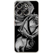 Чохол BoxFace Nubia V70 Black and White Roses