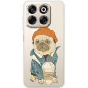 Прозорий чохол BoxFace Nubia V70 Dog Coffeeman