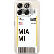 Прозорий чохол BoxFace Nubia V70 Ticket Miami