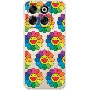 Прозорий чохол BoxFace Nubia V70 Hippie Flowers