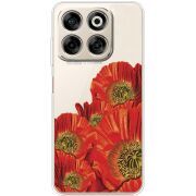 Прозорий чохол BoxFace Nubia V70 Red Poppies