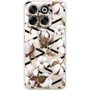 Прозорий чохол BoxFace Nubia V70 Cotton flowers