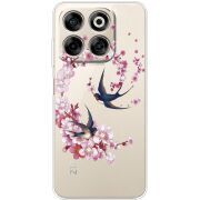 Чохол зі стразами Nubia V70 Swallows and Bloom