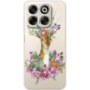 Чохол зі стразами Nubia V70 Deer with flowers