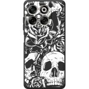 Чорний чохол BoxFace Nubia V70 Skull and Roses