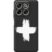 Чорний чохол BoxFace Nubia V70 Білий хрест ЗСУ