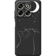 Чорний чохол BoxFace Nubia V70 Місячний кіт
