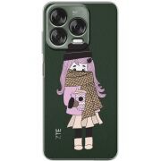 Прозорий чохол BoxFace Nubia V70 Design Winter Morning Girl