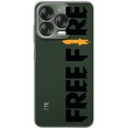 Прозорий чохол BoxFace Nubia V70 Design Free Fire Black Logo