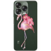 Прозорий чохол BoxFace Nubia V70 Design Floral Flamingo