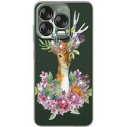 Чохол зі стразами Nubia V70 Design Deer with flowers