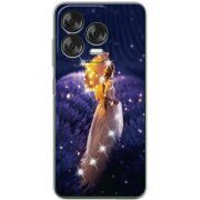 Чохол зі стразами Nubia V70 Design Girl with Umbrella
