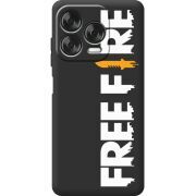 Чорний чохол BoxFace Nubia V70 Design Free Fire White Logo