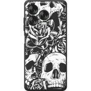Чорний чохол BoxFace Nubia V70 Design Skull and Roses