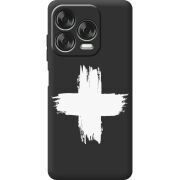 Чорний чохол BoxFace Nubia V70 Design Білий хрест ЗСУ