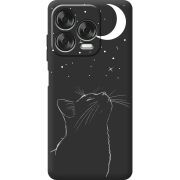 Чорний чохол BoxFace Nubia V70 Design Місячний кіт