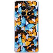 Прозорий чохол BoxFace Realme 13 5G Butterfly Morpho
