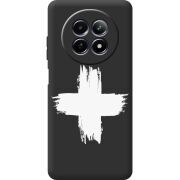 Чорний чохол BoxFace Realme 13 5G Білий хрест ЗСУ