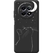Чорний чохол BoxFace Realme 13 5G Місячний кіт