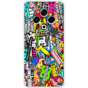 Чохол BoxFace Tecno Spark 30 4G Multicolored Inscriptions