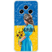 Чохол BoxFace Tecno Spark 30 4G Україна дівчина з букетом
