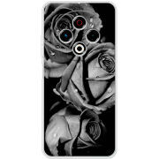 Чохол BoxFace Tecno Spark 30 4G Black and White Roses
