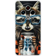 Чохол BoxFace Tecno Spark 30 4G Енот с банкой