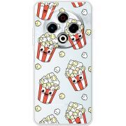 Прозорий чохол BoxFace Tecno Spark 30 4G с 3D-глазками Popcorn