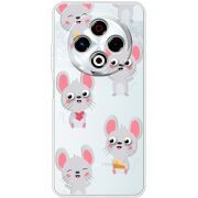 Прозорий чохол BoxFace Tecno Spark 30 4G с 3D-глазками Mouse