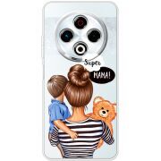 Прозорий чохол BoxFace Tecno Spark 30 4G Super Mama and Son