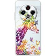 Прозорий чохол BoxFace Tecno Spark 30 4G Colorful Giraffe