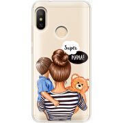 Прозрачный чехол Uprint Xiaomi Mi A2 Lite Super Mama and Son