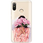 Прозрачный чехол Uprint Xiaomi Mi A2 Lite Девушка с Пионами